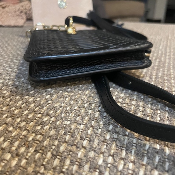 SOLD GiGi New York Phone Case Leather Mini Crossbody Embossed Black Purse Tassel - Picture 9 of 9
